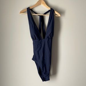 Summersalt Plunge Swimsuit - Navy - Size 8